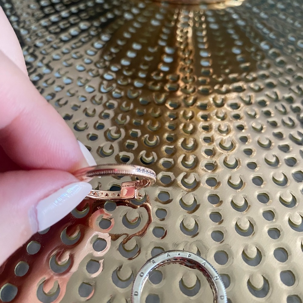 Pandora Pave Signature Interlocking Rings - image 2